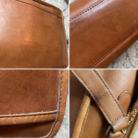 Vintage COACH Swagger British Tan Leather New York City Crossbody Shoulder Bag - Picture 16 of 16